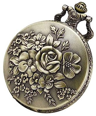 TINEASUR Pocket Watch Retro Halskette Hochwertige Quarz-taschenuhr Mit Blumenmuster Antike Kettenuhr Für Damen Und Herren Perfektes Für Weihnachten Und Jahrestage