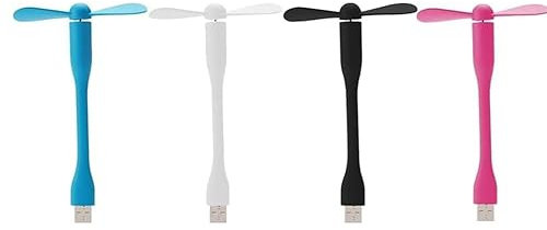 Rakiuty Mini Ventilateur USB de Bureau Portable Silencieux - Refroidissement Flexible - 4 Pièces