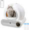 XQDKoon Lettiera Gatto Autopulente 65L + 9 L, Lettiera Autopulente per Gatti con Monitoraggio Sanitario APP, Deodorante Ionico con Sacchi Spazzatura e Tappetini Lettiera Gatti