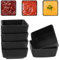 YGKYMVW Dipschalen Set, 6 Stück 9cm Schwarz Sojasauce Schälchen Kleine Schälchen für Dip Schälchen Quadratische Saucenschälchen, Snack Schalen Schüssel Sushi Schälchen für Soße Gewürzen Beilagen