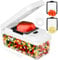 Coupe Legumes Multifonctions, Decoupe Legumes avec 2 Lames Interchangeables, Mandoline Professionnelle Cuisine, Coupe Oignon Manuel Rapidement et Uniformément