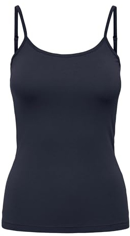 JDY Damen Jdyava Singlet JRS Noos Tanktop Mit Normaler Passform Und Knopfverschluss, Night Sky, XS EU