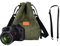 DSLR Camera Bag with Adjustable Strap Soft Lens Case Gadget, large, 緑