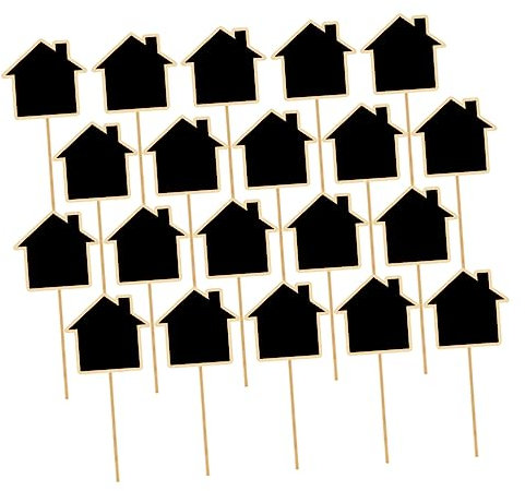 ARTIBETTER 20 Stück Billboard-Plug-In Etikett Tafel Mini -Kreidebretter Zeichen Anlage Pflanzenmarker Party Kreidebrettschilder Gartenarbeit im Freien Haus Blumen- und Pflanzen-Tags