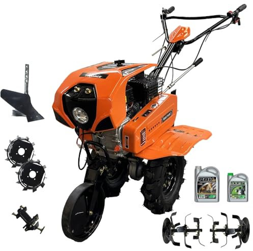 ZEUS FORCE Motoculteur à Essence Professionnel 212 CC - 7 CV avec kit Labour et Phare
