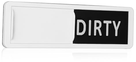 GETAJGHSD Dishwasher Magnet Sign Smooth Sliding Indicator Easy Install Large Font Acrylic Material Modern Look