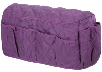 QUARKZMAN Sofa Armrest Organizer rutschfeste Armlehnen-Organizer wasserdichte Couch-Fernbedienungshalter Organizer Mit 14 Taschen Für Fernbedienung Handy Zeitschriften Sofa-Organisation Lila