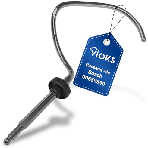 VIOKS Knethaken Küchenmaschine Ersatz für Bosch 00659890 659890 Rührhaken | Rühraufsatz Rührer Knetwerkzeug Küchenmaschinenrührer Küchengeräteschläger Rühreinsatz Zubehör, für MUM 5 Home Professional