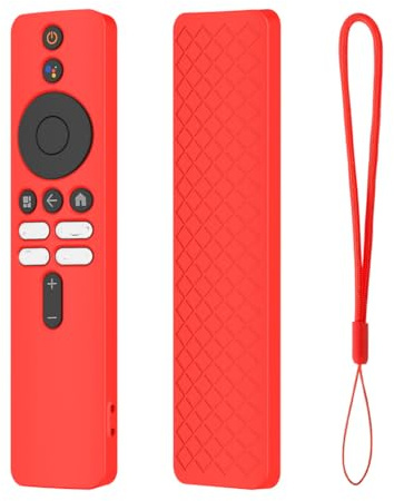 Funda de silicona suave para Xiaomi Mi TV Box S de 2ª generación, a prueba de golpes, funda protectora para mando a distancia Mi TV Stick (rojo)