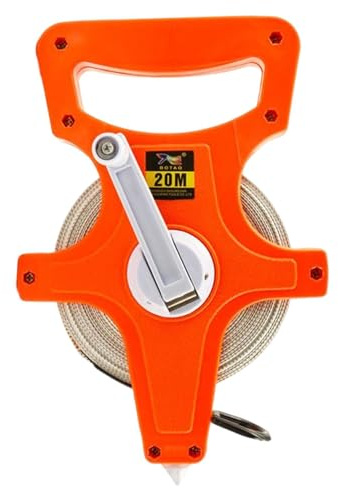 Measuring Tape Reel - Fiberglass mit Kurbel | Track and Field Jump Carpenter Open Measure Feet Meters, Surveying Construction Landscaping Professional Grading Unit Set