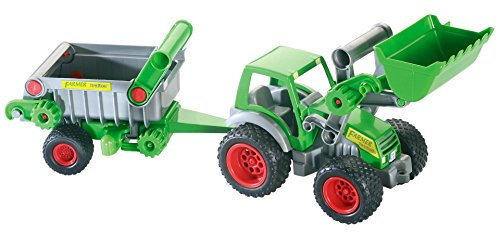WADER Farmer Technic Traktor mit Frontlader und Kipper Kippanhänger