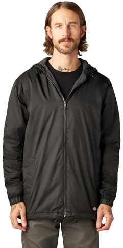 Dickies Herren Fleece Lined Nylon Hooded Jacket Regenjacke