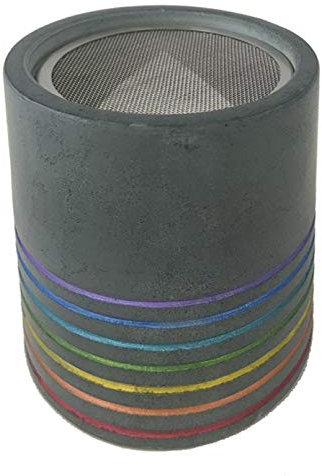 Duftlampe Chakra aus Speckstein, mit Sieb zum Räuchern und Glasschale für Duftöle, ca. 9 cm Hoch
