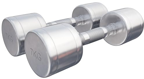 GORILLA SPORTS® Kurzhanteln 2–30 kg, einzeln/2er Set, Verchromter Stahl | Mit oder ohne Hantelständer, rutschfester, gerändelter Griff, eingravierte KG-Angabe; Hantelset, Rundhanteln, Kurzhantelset