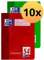 Oxford Vokabelheft, A4, Lin. 54 (3 Spalten), 40 Blatt, rot und grün, 10 Stück