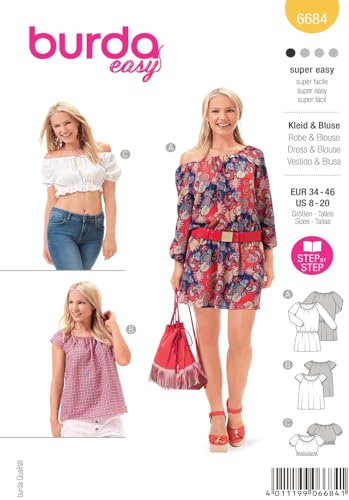 burdastyle Sewing Pattern B6684 Misses' Dress & Blouse