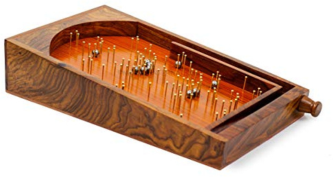 Nagina International, Bagatelle Traditional Table Top Game 30cm x 45cm Massivholz / Messing Flipperschrank