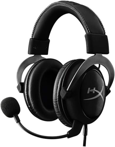 HyperX Kingston KHX-HSCP-GMRC Cloud II Gaming Headset for PC/PS4/Mac/Mobile, Gunmetal (Renewed), Silver