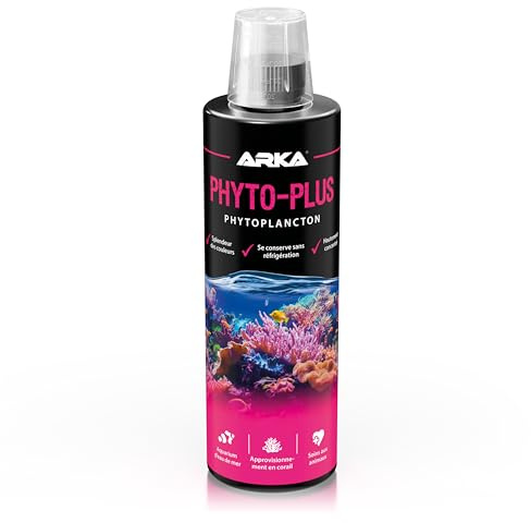 Phytoplankton Meerwasseraquarium 473 ml - Phyto-Plus pflanzliches Plankton | Futterplankton, für Korallen, Muscheln, Filtrierer, mit Omega-3-Fettsäuren, Kohlenhydraten, Aminosäuren, Lipiden, Meerwasser