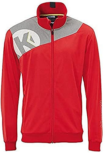 Kempa Kinder Core 2.0 Poly Jacke, rot/Dark grau Melange, 116