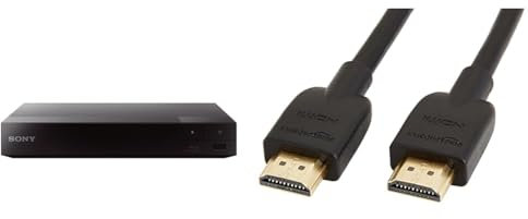 Sony BDPS1700B Lecteur DVD Blu-Ray Wi-FI Noir & Amazon Basics Câble HDMI CL3 2.0 Haut débit 3 m