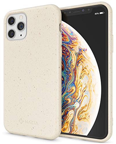 NALIA Handyhülle für iPhone 11 Pro - Weizenstroh Case, Weiß | Veganes Pflanzen-Komposit, Erhöhter Rand für Display und Linsen, Matt gegen Fingerabdrücke, Griffig in der Hand