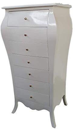 Antik königliche Louis XIV. Louises Barock Rokoko Stilmöbel Kommode Sideboard Kommodenschrank Sideboardschrank Farbe: weiß Höhe144cm