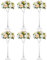 NUPTIO 6 Pièces Verre Trompette Vases à Martini en Verre Centres de Table de Mariage 40cm Hauteur pour la Décoration de la Maison Affichage Banquet Fête Événements Anniversaire Réception Bébé Douche