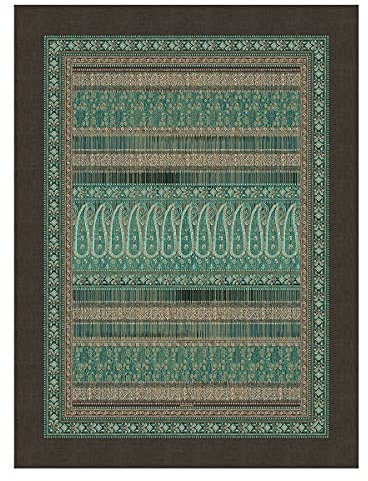 Bassetti Piazza Ducale Teppich, Baumwolle, Polyester, Verde-v1, 150 cm x 220 cm