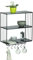WENKO Wandregal Industrial, 3 Etagen, modernes Regal im Industrie-Stil mit Hakenleiste für Handtücher, 6 S-Haken, offenes Wohnregal aus Metall/MDF, quadratisches Loft-Design, 50 x 55 x 23 cm, Schwarz