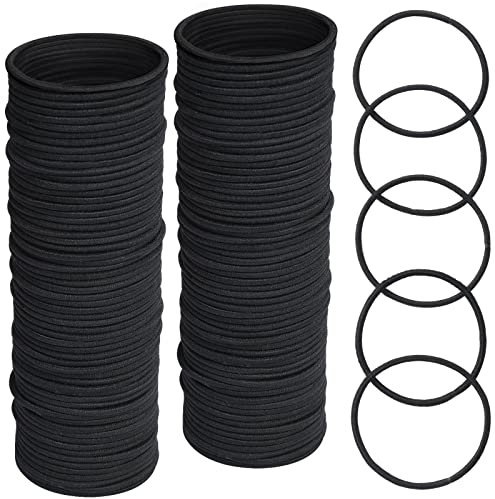 100 Stück Haargummis, Elastische Haargummis kein Metall, für Damen, Herren, Mädchen, Kinder (schwarz)