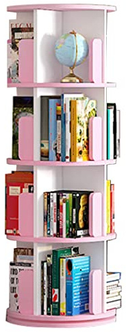Scaffale Libreria Multistrato Rosa libreria Girevole libreria per Bambini Ufficio portariviste