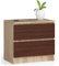 AKORD Kommode K60 mit 2 Schubladen | für das Wohnzimmer Schlafzimmer Schrank Büro Arbeitszimmer | Modernes Funktionales Design | B60 x H55 x T40 cm, Gewicht 20kg | Sonoma Eiche/Wenge