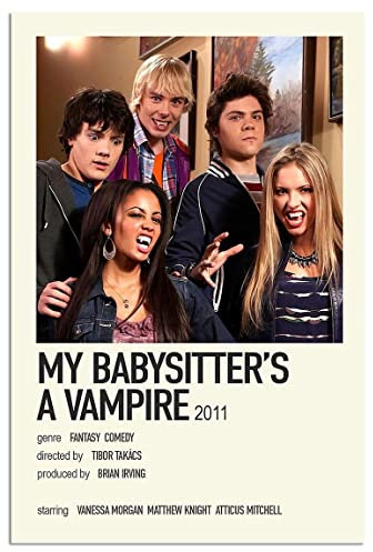 My Babysitters A Vampire Poster, Leinwand-Wandkunst für Wohnzimmer, Dekoration, ästhetische Vintage-Poster und Drucke, Wohnheim-Jungs, Retro-Dekoration, trendig, cool, ungerahmt 30.5x45.7 cm