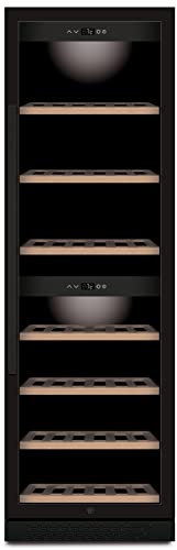 CASO WineChef Pro 180 black, Weinkühlschrank mit Kompressor, umbaufähig, WiFi Smart Control, Lagerung von bis zu 180 Flaschen, Touch-Bedienung, 2 Zonen, Temperaturbereich jeweils 5 - 20 °C