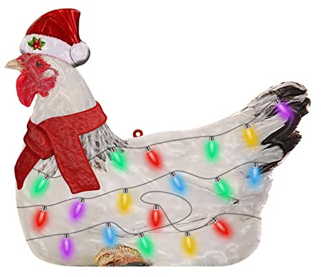 TianWlio Dekorationen aus Holz für den Außenbereich, Schal, Weihnachtsdekoration, Weihnachten, Weihnachten, Huhn, Feiertagsdekoration und Aufhänger Hängeschaukel Holz Outdoor