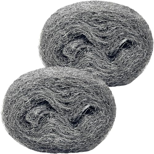2Packs Steel Wool Fill Fabric, Premium Coarse Wire Wool Hardware Cloth Pads DIY Kit, Mouse Gap Blocker Hole Filler Prevent Mice from Entering Holes/Wall Cracks/Pipes/Siding/Vent in Garden House
