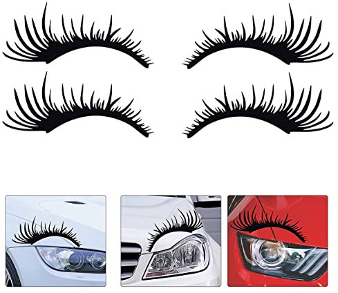 2 Paar Auto Wimpern Stoßstange Aufkleber Charming Auto Körper DIY Wimpern Fahrzeugkörper Aufkleber Windschutzscheibe Aufkleber