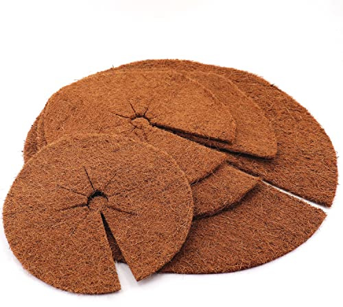 1 Aquagart Kokos-Mulchscheibe 45cm Durchmesser I Winter- & Kälteschutz für Pflanzen I 100% Kokosfaser mit einseitiger Naturlatex-Schicht I natürlich abbaubar I für Pflanzkübel & Unkrautschutz
