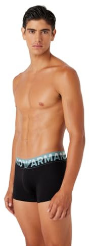 Emporio Armani Herren Emporio Armani Men's Megalogo Trunks, Schwarz, M EU