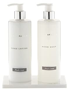Ted Sparks Fresh Linen Geschenkset Handseife und Handlotion, angereichert mit Glycerin, TED-GB-BB03