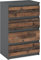 MRBLS Kommode mit 4 Schubladen Sideboard Schubladenschrank Kleiderschrank Modern Möbel mit Schubladen für Ihr Schlafzimmer (Anthrazit - Industrial/Grau Matt - Old Style) – 60 x 92,5 x 33,5cm (B/H/T)