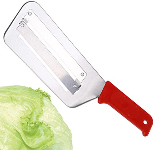 repollo - repollo acero inoxidable con doble cuchilla - Equipo cocina Cortador manual cocina para verduras para hacer chucrut casero con ensalada Jingan