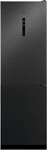 AEG 7000 Series Freestanding Fridge Freezer RCB732E3MB, 186cm, NoFrost, Capacity 230/101 Litres, TwinTech Technology, Humidity Control, dB38 1860x595x662mm, Black Stainless Steel/Dark Grey, Class E
