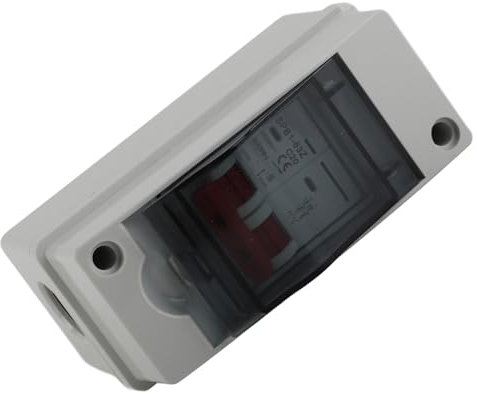 Interrupteur D'Isolateur Solaire DC, DC500V IP65 PV Interrupteur de Déconnexion Solaire Isolateur de Circuit Photovoltaïque Miniature RV Breaker Box étanche (20A)