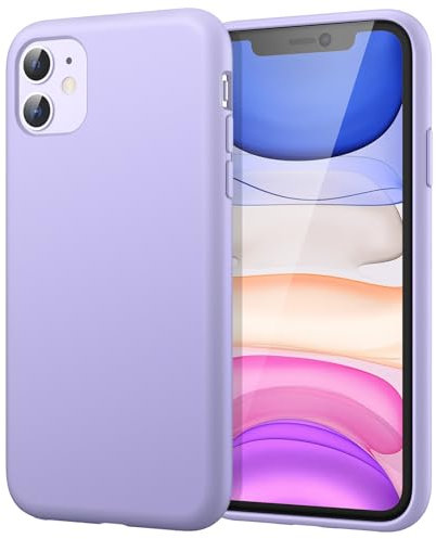 JETech Silicone Case for iPhone 11 (2019) 6.1-Inch, Silky-Soft Touch Full-Body Protective Case, Shockproof Cover with Microfiber Lining (Purple)
