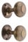 Infinity Decor Antique Victorian Beehive Mortice Door Knobs Pair 55mm - Solid Brass Round Pull Handles Set for Interior & Exterior Doors