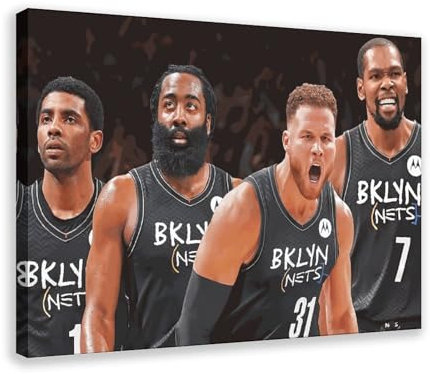 Poster auf Leinwand, Kevin Durant, James Harden, Kyrie Irving (3)