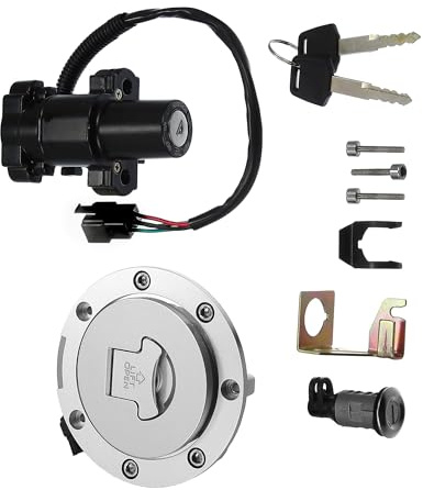 1 Set Motorcycle Ignition Switch Cylinder Fuel Gas Tank Cap Cover Lock Seat Lock With 2 Keys for Honda CBR600F4i CBR1000RR CBR1100XX CBR600RR CBR900RR CBR929RR Motor Bike Ignition Starter Switch