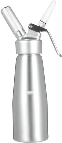 Mulcort 500ml Highly Durable Aluminum Cream Whipper, Professional Whipped Cream Dispenser with 3 Various Plastic Tips & Cleaning Brush